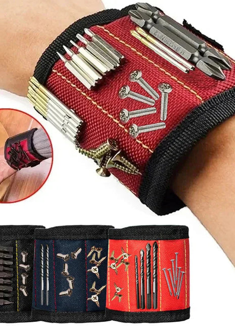 Strong Magnetic Wristband – Portable Tool Bag for Holding Screws, Nails, Nuts, Bolts, and Drill Bits